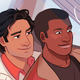 Star-crossed Poe and Finn from The Force Awakens. Illustration by Nicole Alfaro.